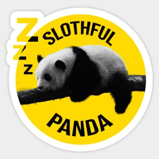 Cute Slothful Panda - lazy panda Sticker